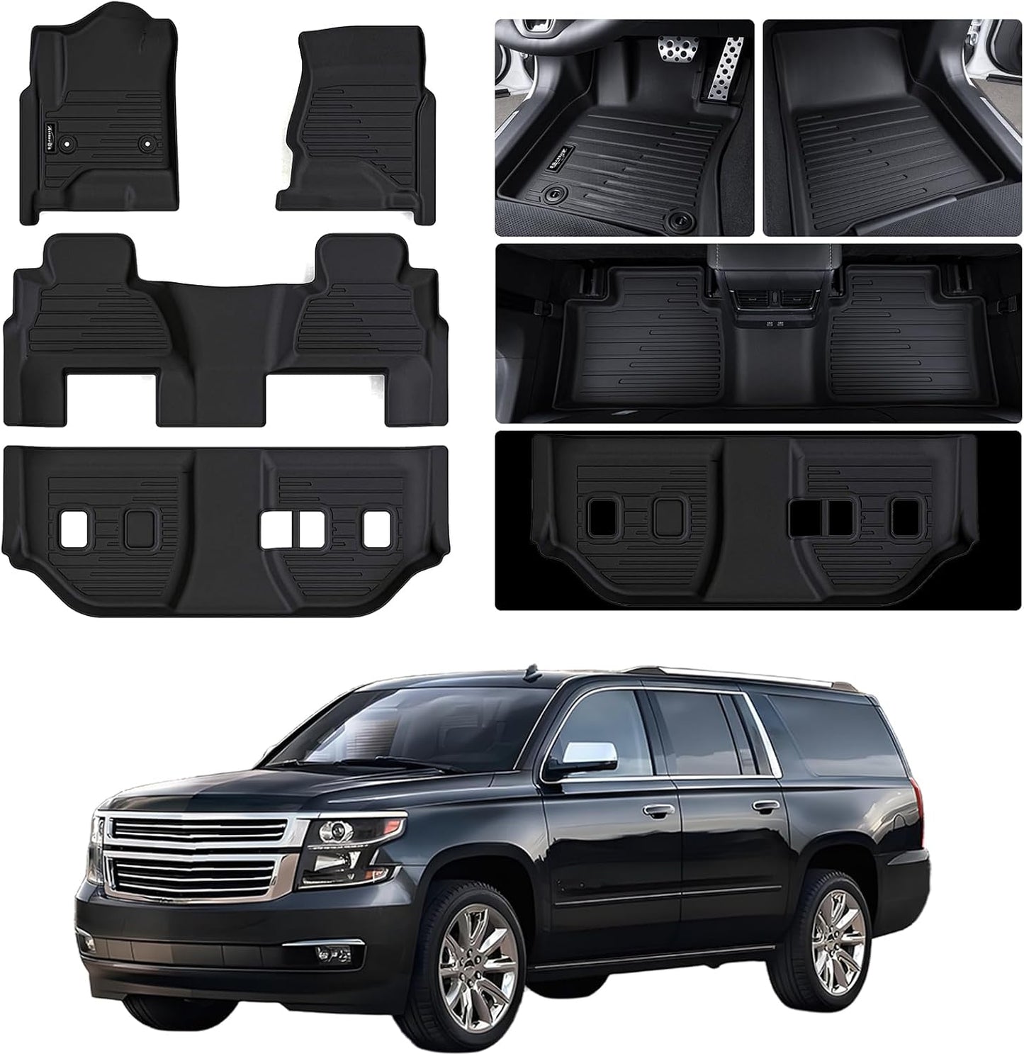 Alfombrillas piso Chevy Suburban/GMC Yukon XL-8 2015+