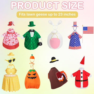 8 Trajes Ganso Decoración Patio Césped Estilo 1,23pulg