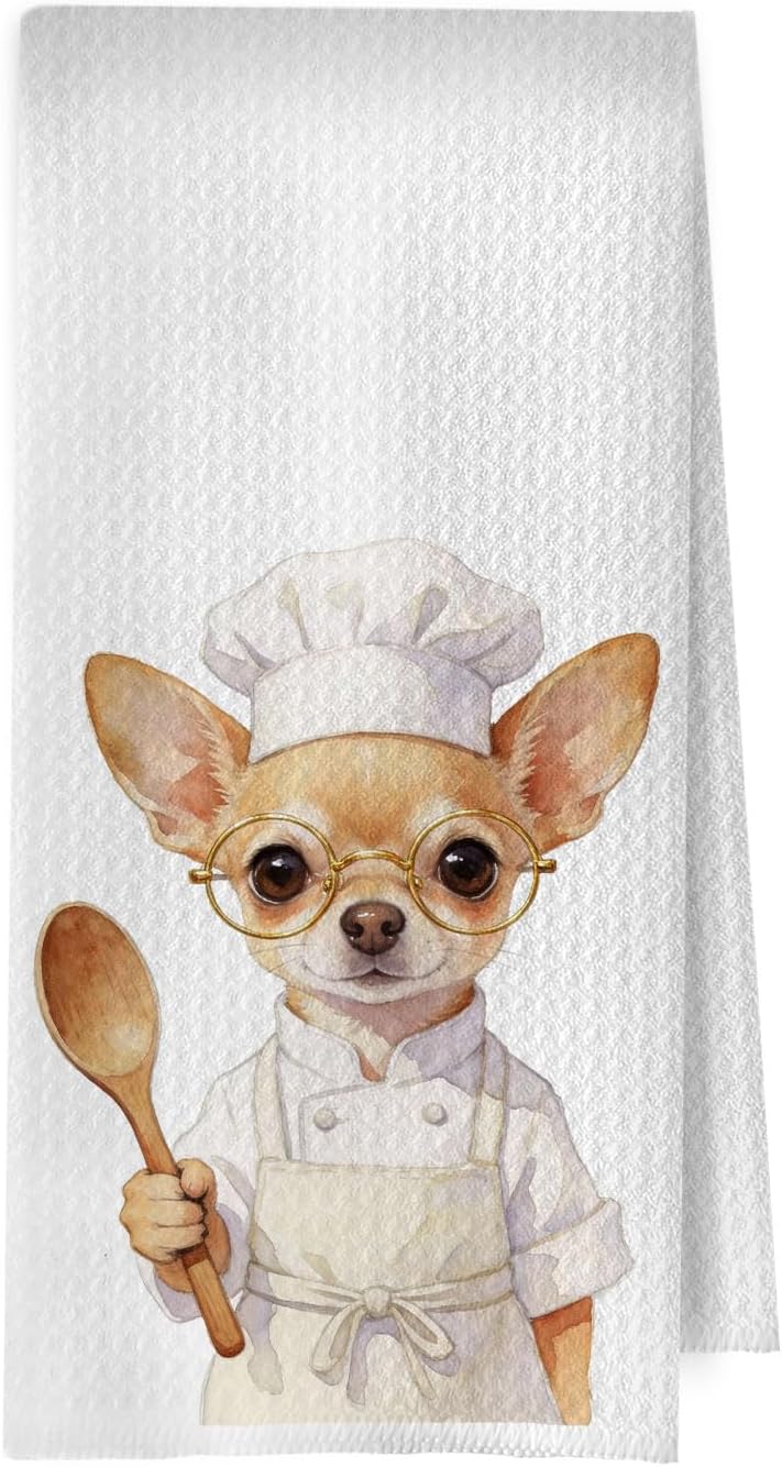 Toallas cocina Chihuahua decorativas 16x24pulg