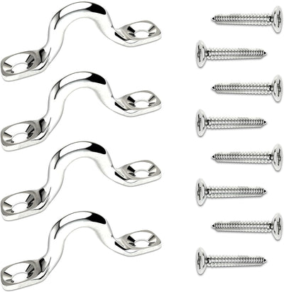 Ganchos techo acero inox 304 con almohadilla 2.1pulg set 4