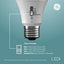 Bombilla LED A19 con temporizador 8W blanco suave pack 1