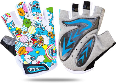 Guantes ciclismo niños 2-11 años medio dedo