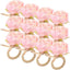 12 Servilleteros Rosa con Hebilla Decoración Mesa Boda Fiesta
