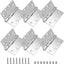 6 Bisagras Puerta 4.5x4.5" Acero Inox Color Plateado