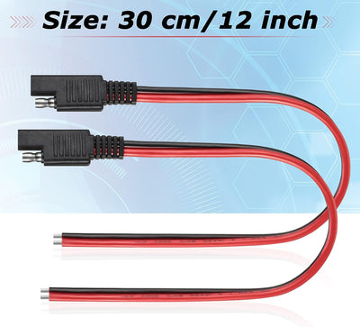 Cable conector 14 AWG SAE 11.8pulg 2 pines 8 pzas