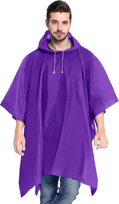 Ponchos lluvia adultos impermeables portátiles 2 pzas con capucha