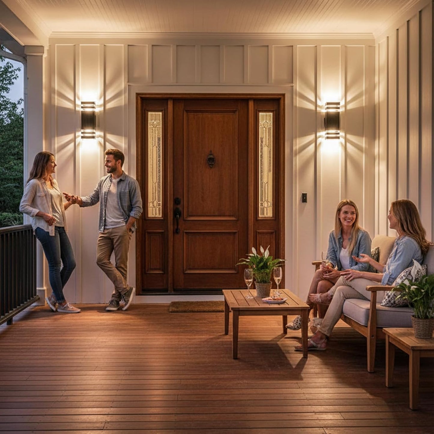 Lámpara pared exterior LED IP65 ahorro energía moderna