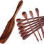 Juego de utensilios de cocina de madera 10 piezas con espátula para pan de levadura y cucharas de café