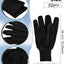 30 Pzas Guantes Trabajo Algodón Negro Invierno