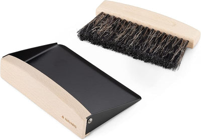 Juego recogedor y cepillo madera para mesa color negro