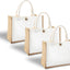 Bolsas yute con botón set 3 viaje reutiliz.