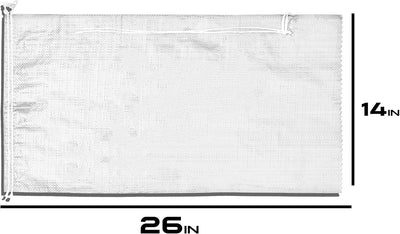 Bolsas arena resistentes UV 1600h 14x26pulg 50lb blanco