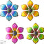 Arte pared flores metal decoración interiores exteriores