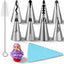 Set 10 Pzas Boquillas Glaseado Acero Inox Con Cepillo