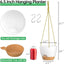 2 Pzas Maceta Colgante Plástico Riego Automático 6.5" Blanco