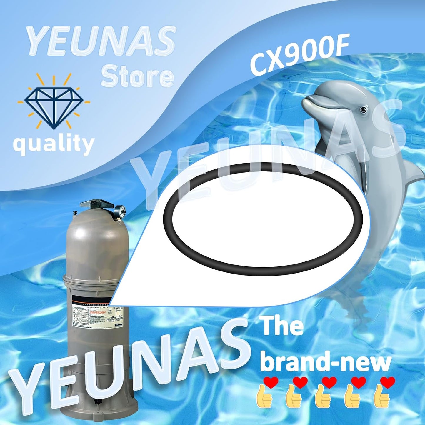 Junta tórica repuesto filtro Hayward C751 C900 pack 2