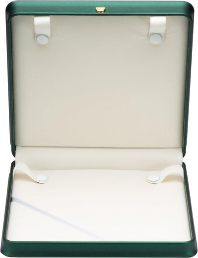 Collar perlas PU soporte vitrina regalo verde