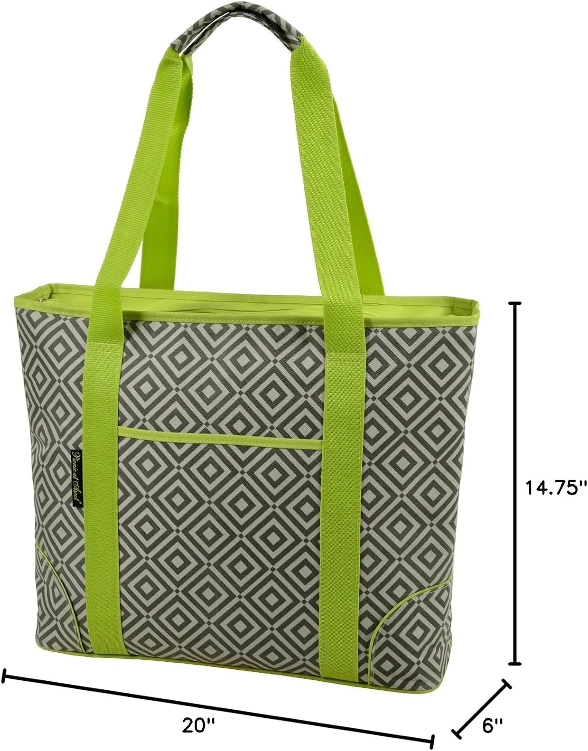 Bolsa grande aislada talla única verde gris
