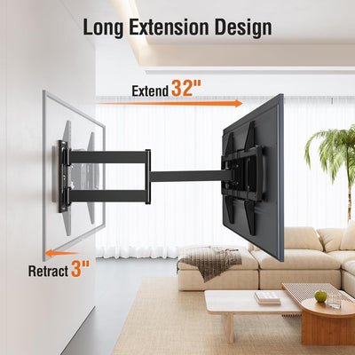 Soporte pared TV brazo largo 42-75pulg articulado