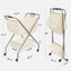 Carrito lavandería plegable ruedas 31.5H cesta ropa sucia