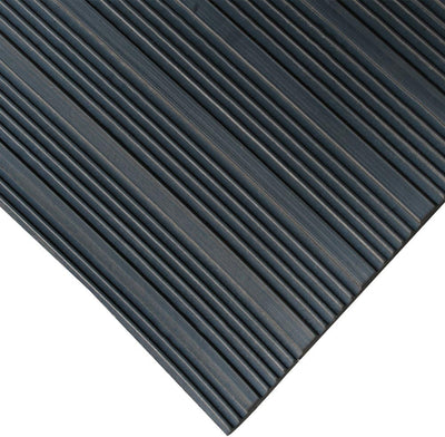 Alfombrilla goma corrugada 48pulg x 4x4ft color negro
