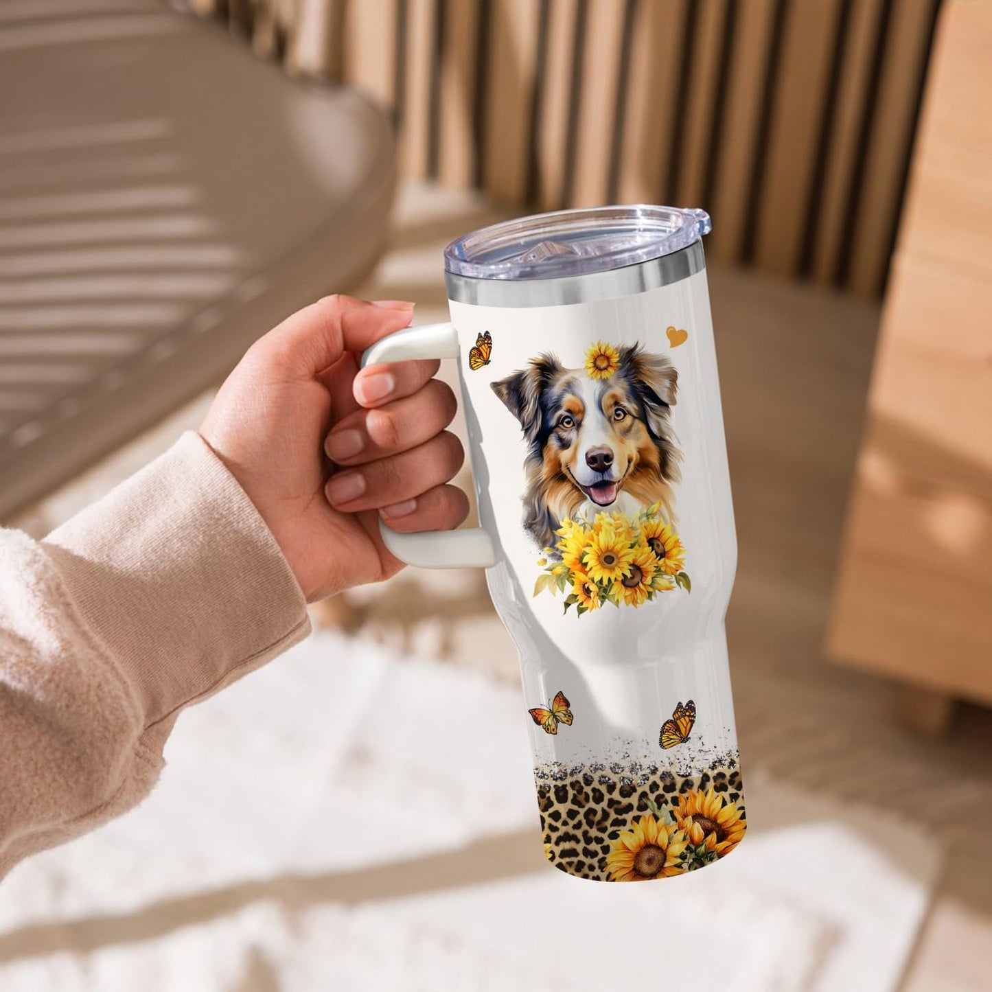 Taza acero inox 40oz aislamiento vacío amante perros