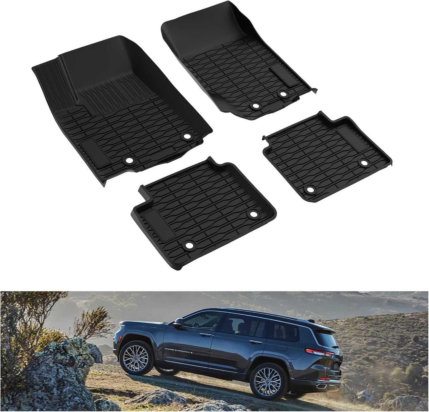 Alfombrillas Jeep Grand Cherokee 2022-26 4xe TPE Negro