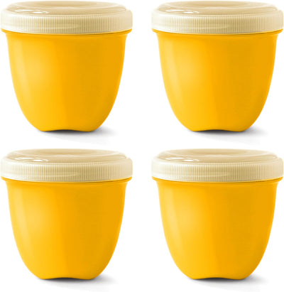 Juego 4 Almacenamiento Alimentos 8oz Amarillo