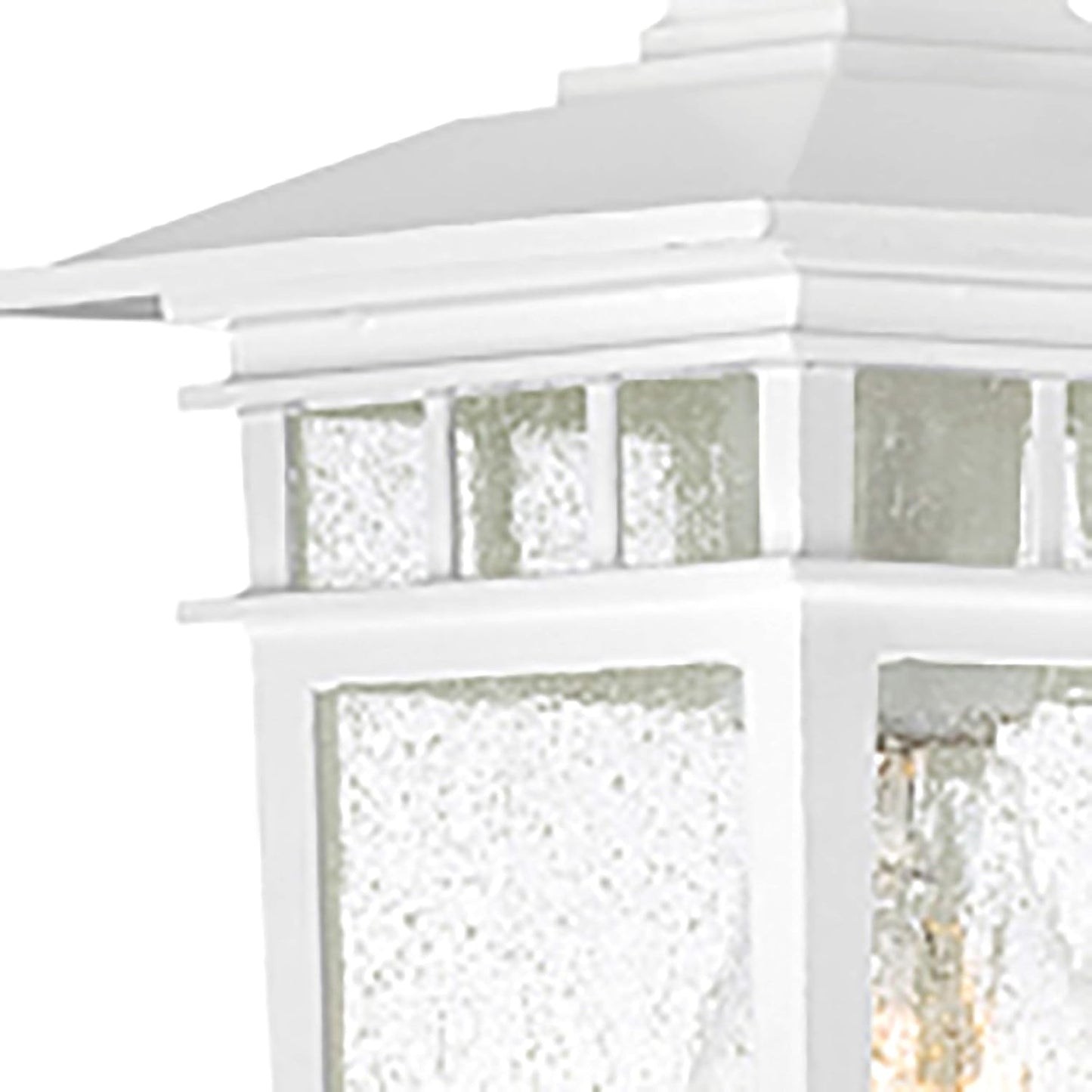 Farol pared exterior cristal semillado blanco pack 2