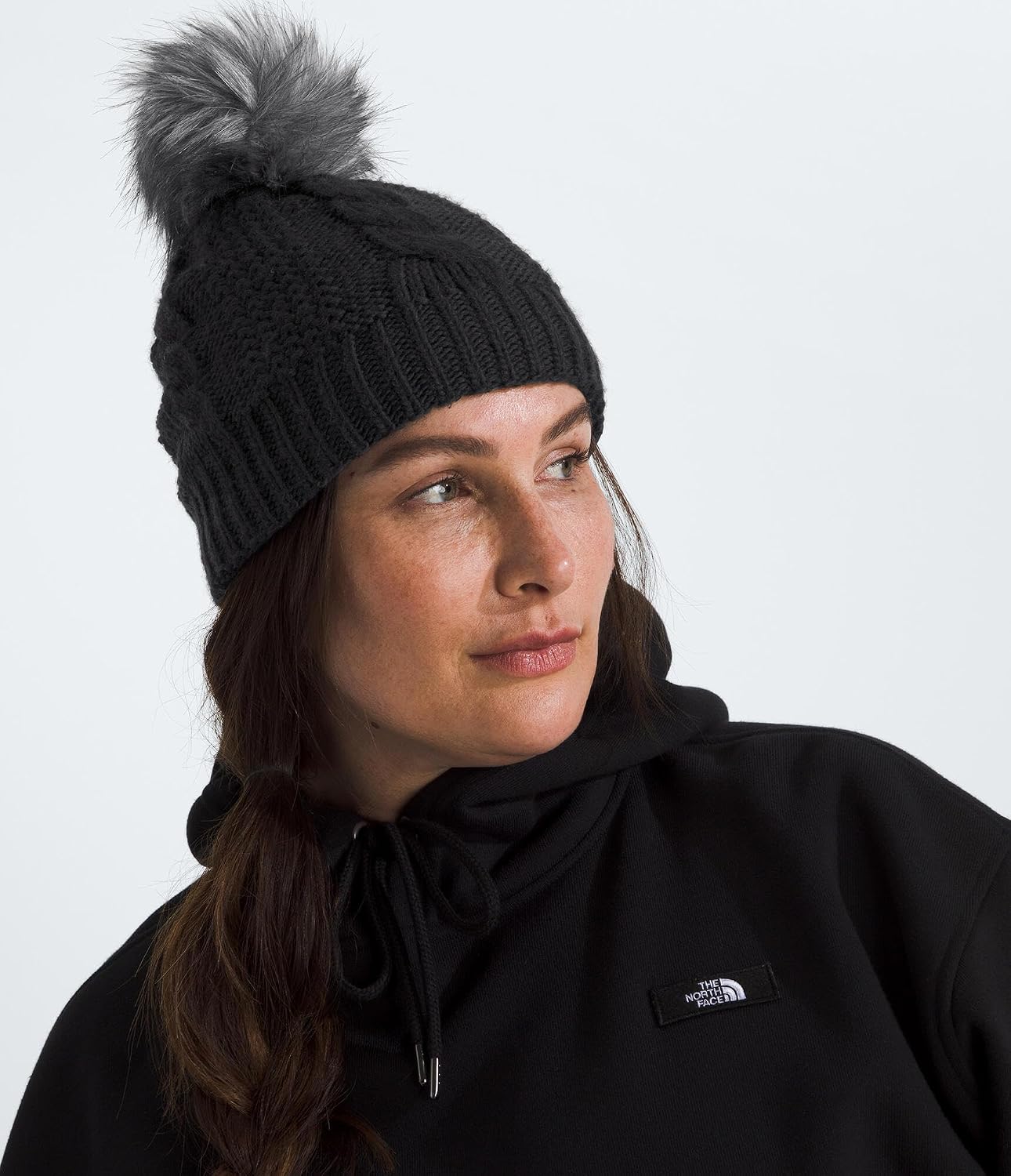 Gorro con forro de pompón piel mujer