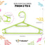 Perchas plástico translúcidas para bebé 11.4" set 20