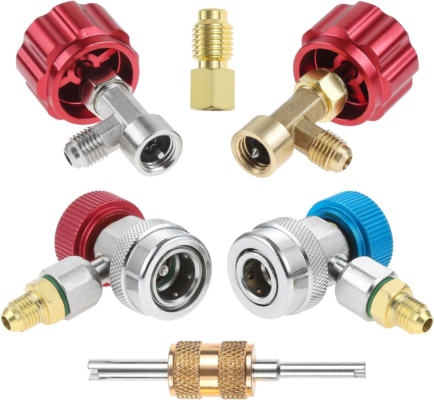 Kit adaptadores R134A con grifos sellado automático