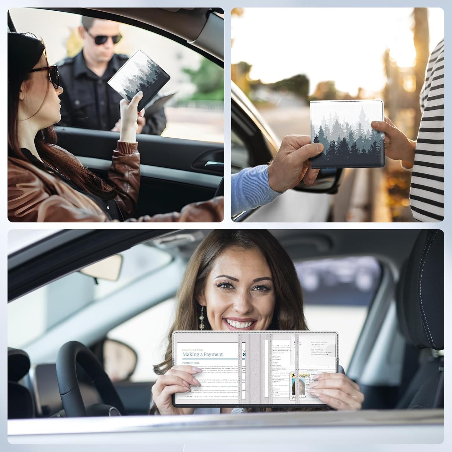 Organiz. guantera coche para tarjetas y documentos