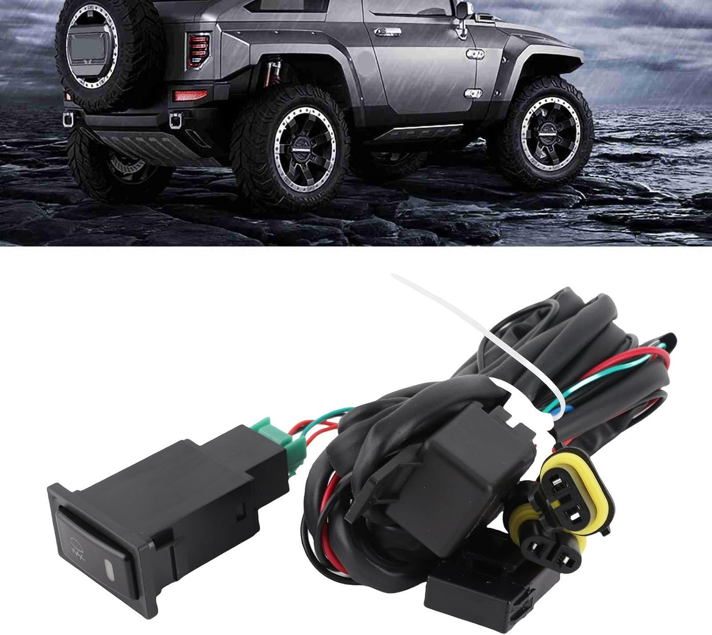 Kit arnés luz antiniebla coche 12 V interruptor relé