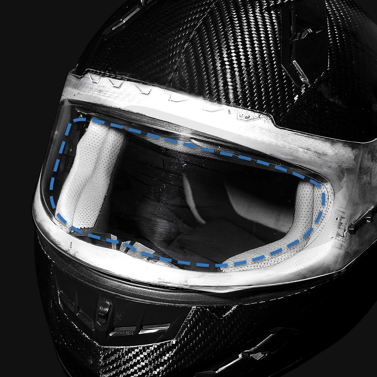 Visera casco motocicleta antivaho transparente para clima