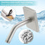 Brazo ducha brida 3.5pulg montaje pared 6pulg níquel cepillado