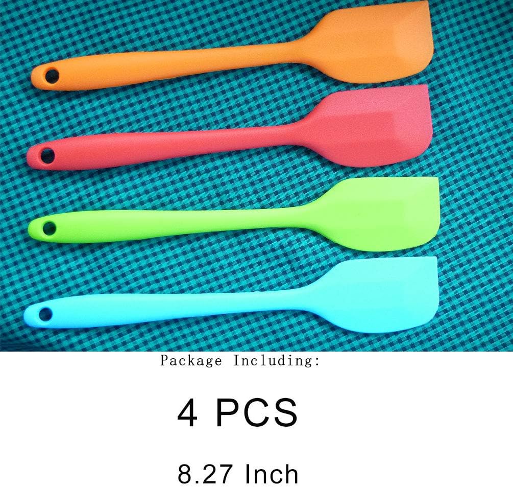 4 Pzas Espátulas Silicona Resistente Calor Sin Costuras