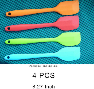 4 Pzas Espátulas Silicona Resistente Calor Sin Costuras