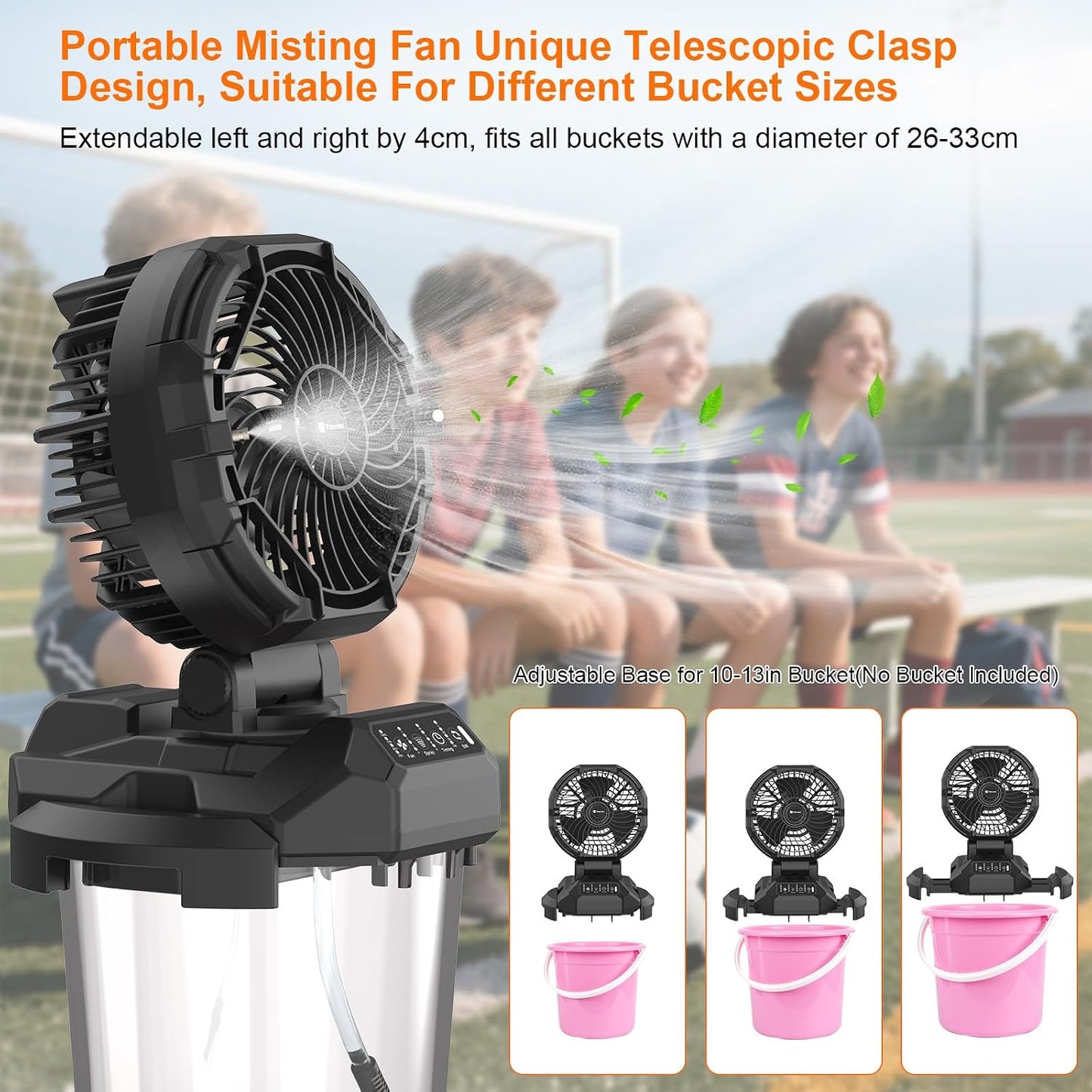 Ventilador nebulizador portátil 8pulg batería 30000mah