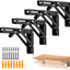 4 Soportes plegables 8pulg negro mate para mesas y bancos