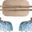 Apliques de luz baño vintage 2 luces vidrio gris