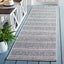 Alfombra decorativa impermeable 2.3x6.7ft negro y gris