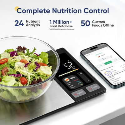 Báscula de alimentos con calculadora nutricional