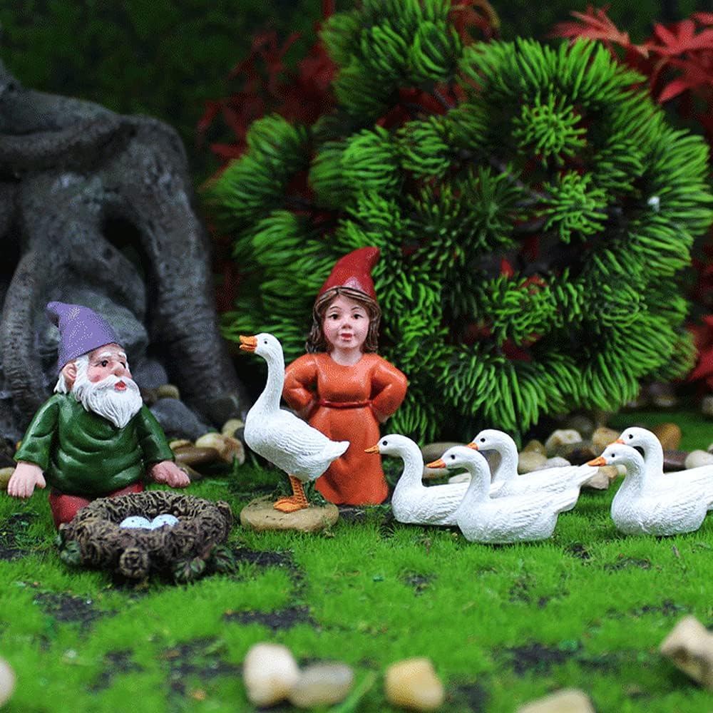 Accesorios jardín hadas estatuas 9 pzas