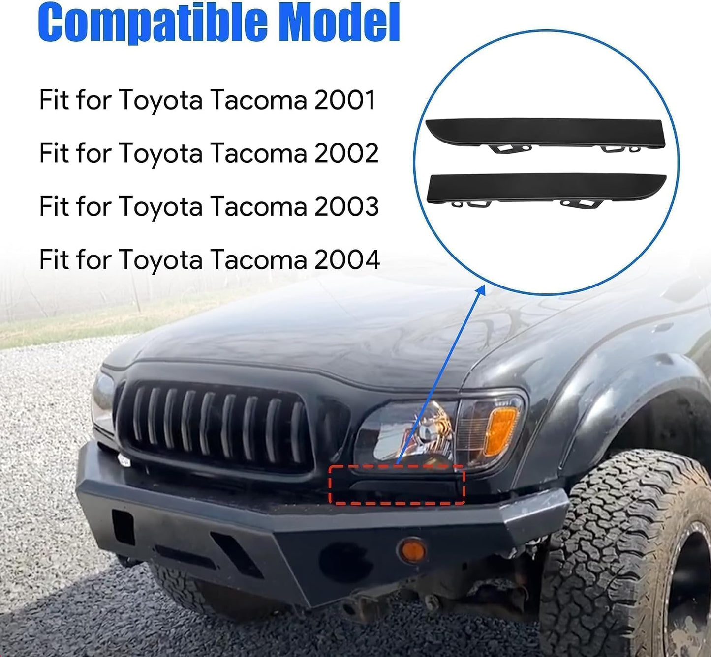 Set rejilla parachoques Toyota Taca