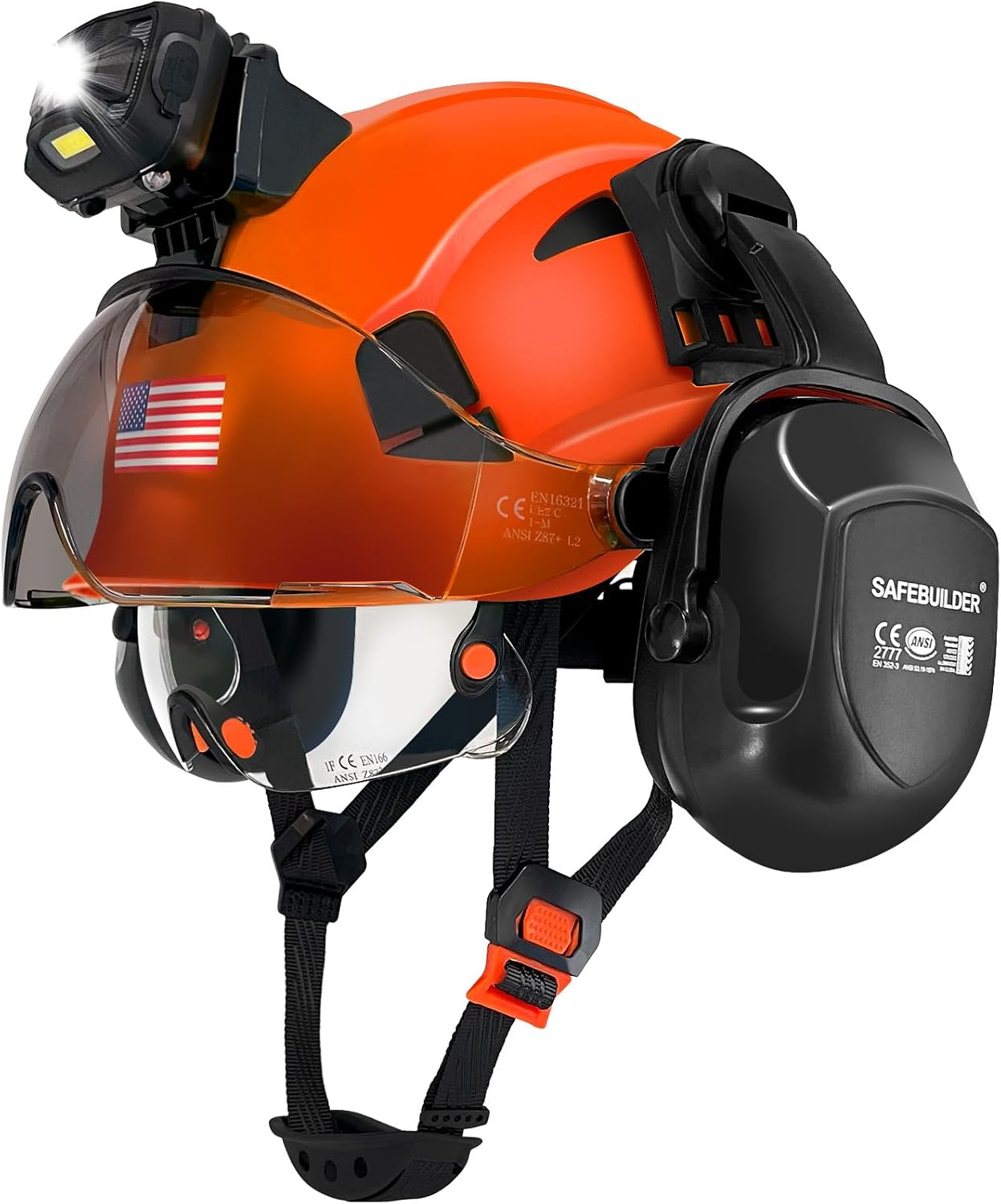 Casco seguridad visera ventilada ajustable ANSI