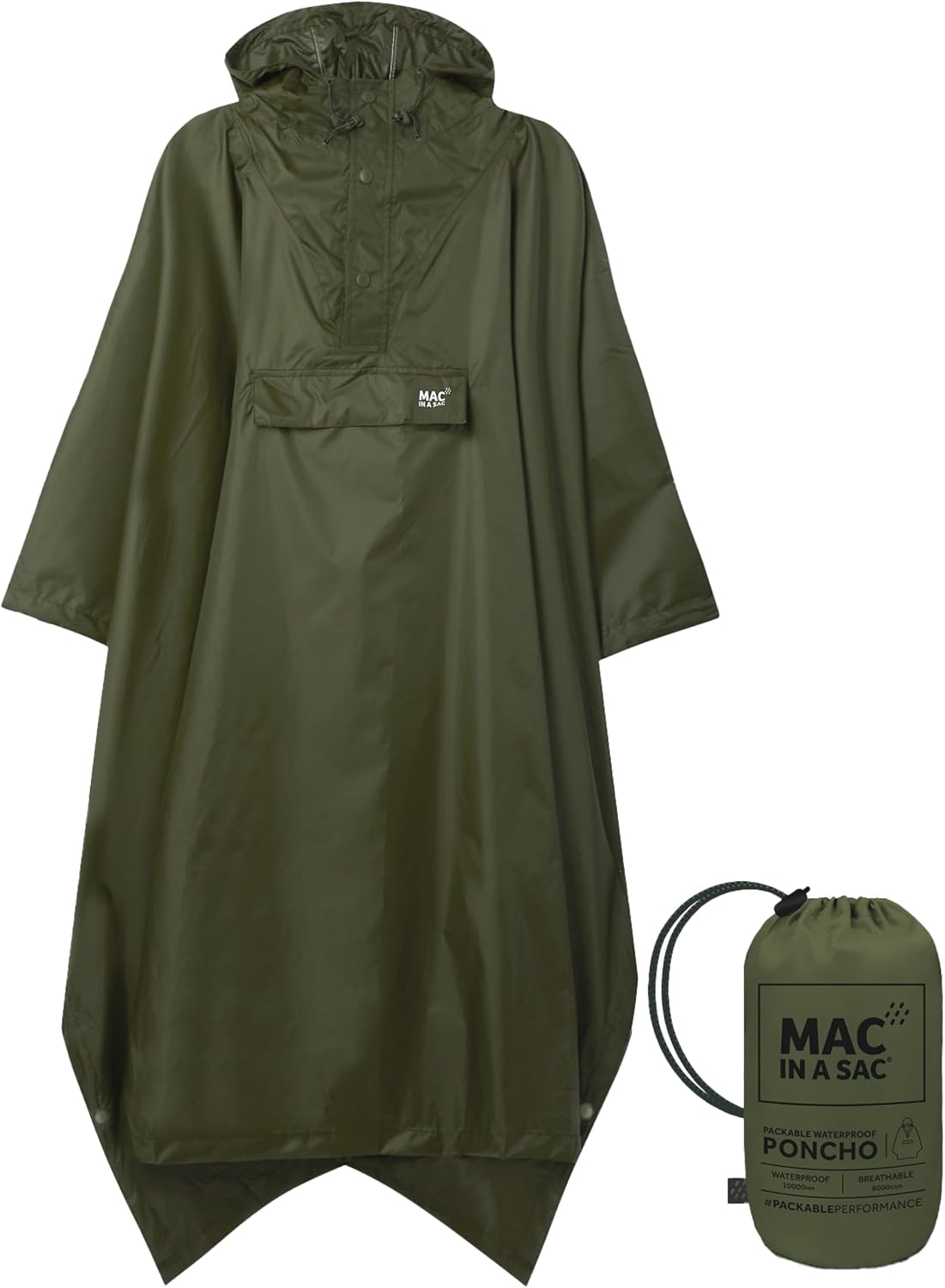 Poncho impermeable para adultos con capucha