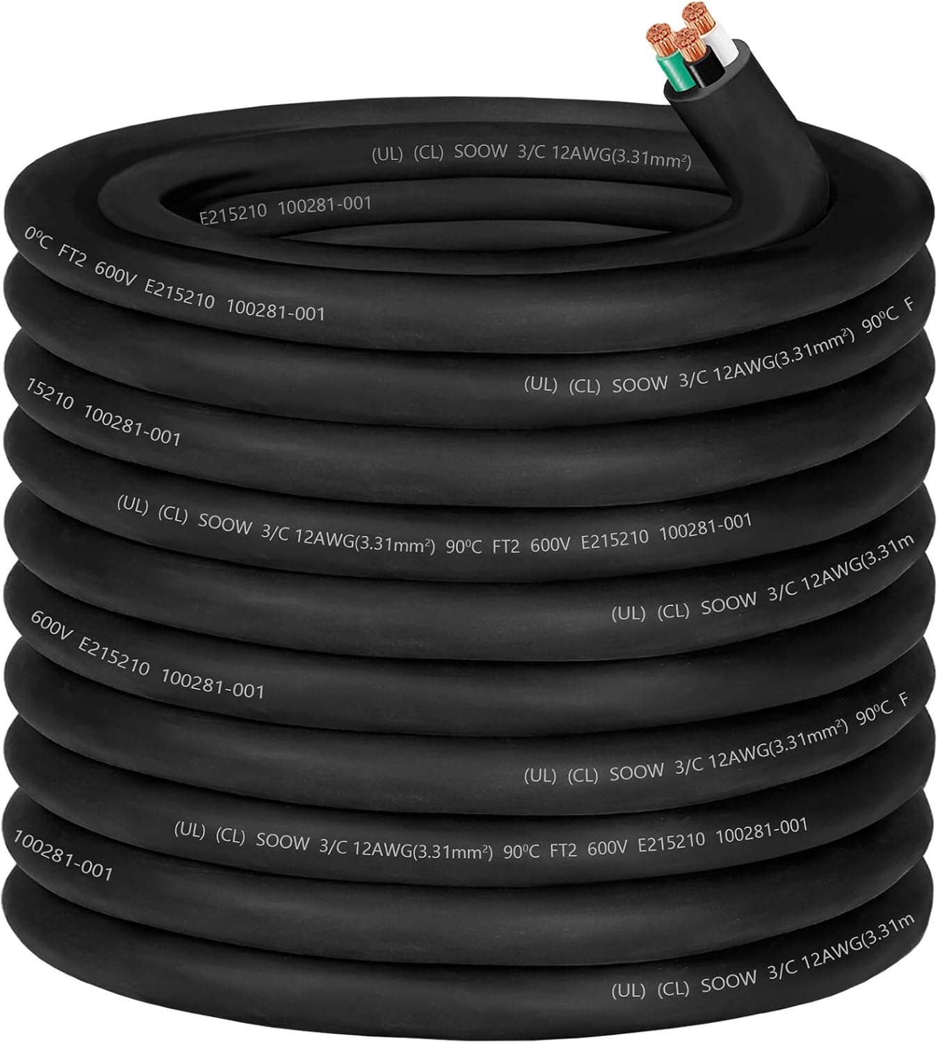 Cable SOOW 12/3 100pies 600V para motor