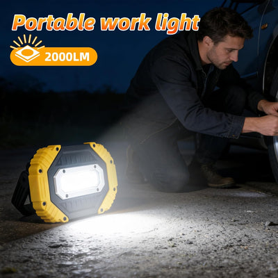 Luz trabajo LED 20W 2000lm 7 modos base magnética ajustable