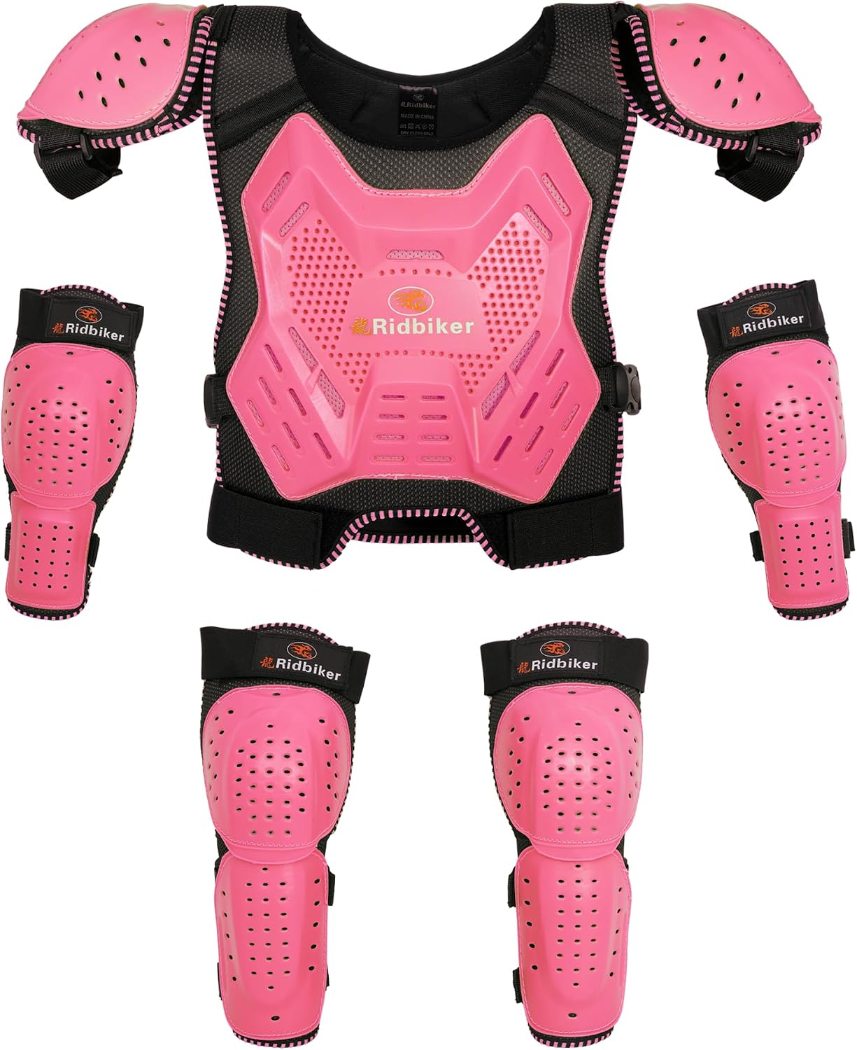 Protector pecho bicicleta niño motocross con rodilleras